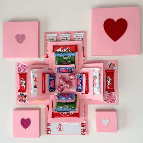 💖 Valentine Gift Box – All-Time Favorite Chocolate & Candy Surprise Gift - Happy Surprise Box